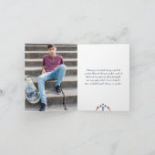 戦闘機 |写真バー（ユダヤ教の）バル・ミツバーサンキューカード サンキューカード (内部)