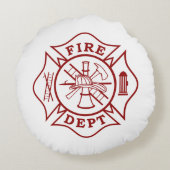 戦闘機/火Deptのマルタ十字の家の装飾 ラウンドクッション (裏面)