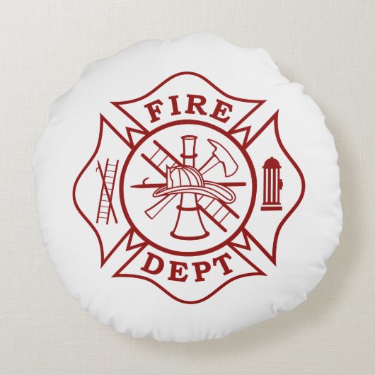 戦闘機/火Deptのマルタ十字の家の装飾 ラウンドクッション (裏面)