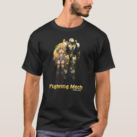 戦闘機(金ゴールド単位) Tシャツ (正面)