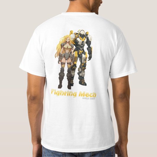 戦闘機(金ゴールド単位) Tシャツ (裏面)