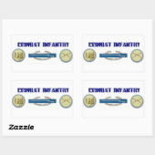 戦闘歩兵ステッカー 長方形シール (シート)