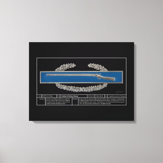 戦闘歩兵バッジ（テクニカル） キャンバスプリント (正面)