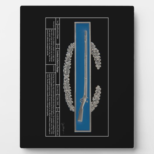 戦闘歩兵バッジ（テクニカル） フォトプラーク (正面)