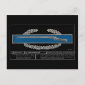 戦闘歩兵バッジ(テクニカル) ポストカード (正面)