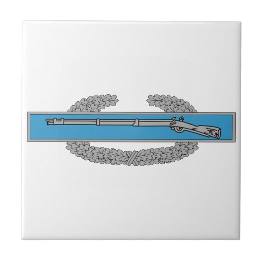 戦闘歩兵バッジCIB陸軍退役軍人 タイル (正面)