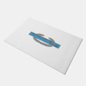 戦闘歩兵バッジCIB陸軍退役軍人 ドアマット (アングル)