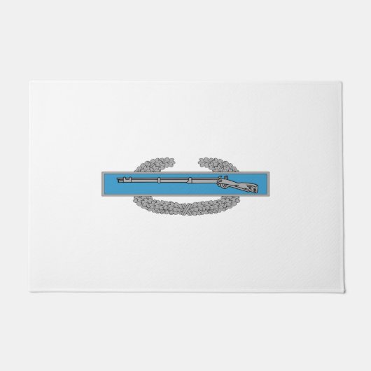 戦闘歩兵バッジCIB陸軍退役軍人 ドアマット (正面)