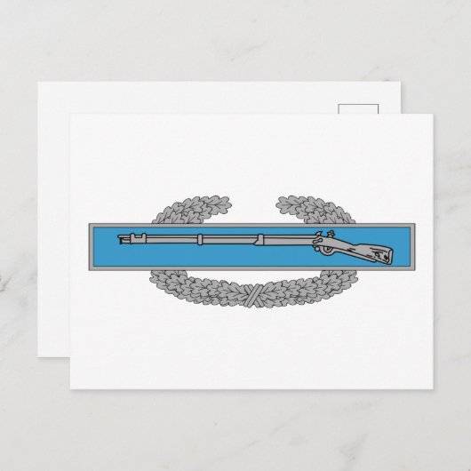 戦闘歩兵バッジCIB陸軍退役軍人 ポストカード (正面/裏面)