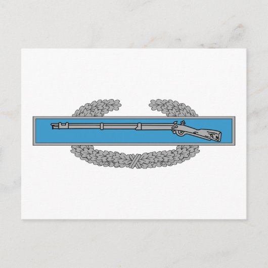 戦闘歩兵バッジCIB陸軍退役軍人 ポストカード (正面)