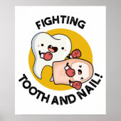 戦闘歯および爪、 ネイルおもしろいボクシングパン ポスター (正面)