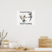 戦闘歯および爪、 ネイル ポスター (キッチン)