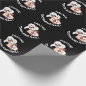 戦闘歯と爪、 ネイルおもしろいボクシングプンスダークBG ラッピングペーパー (角)