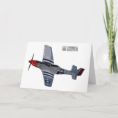 戦闘爆撃機の漫画イラストレーション カード (正面)
