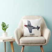 戦闘爆撃機の漫画イラストレーション クッション (椅子)