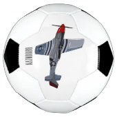 戦闘爆撃機の漫画イラストレーション サッカーボール (回転)