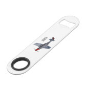 戦闘爆撃機の漫画イラストレーション スピード栓抜き (正面アングル)