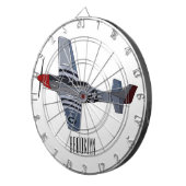 戦闘爆撃機の漫画イラストレーション ダーツボード (正面右)