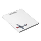 戦闘爆撃機の漫画イラストレーション ノートパッド (アングル)