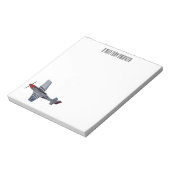 戦闘爆撃機の漫画イラストレーション ノートパッド (回転)