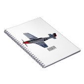 戦闘爆撃機の漫画イラストレーション ノートブック (右側)