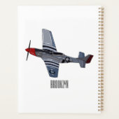 戦闘爆撃機の漫画イラストレーション プランナー手帳 (裏面)