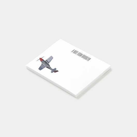 戦闘爆撃機の漫画イラストレーション ポストイット (アングル)