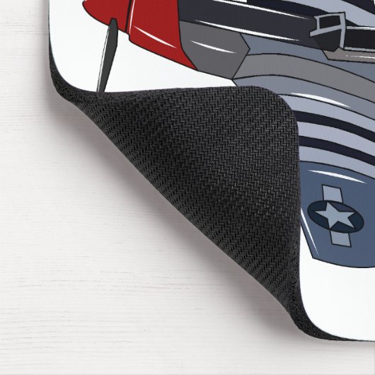 戦闘爆撃機の漫画イラストレーション マウスパッド (コーナー)