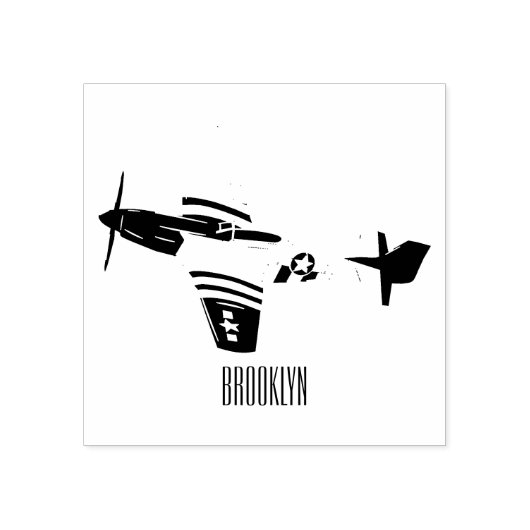 戦闘爆撃機の漫画イラストレーション ラバースタンプ (インプリント)