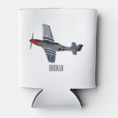 戦闘爆撃機の漫画イラストレーション 缶クーラー