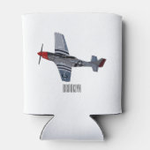 戦闘爆撃機の漫画イラストレーション 缶クーラー