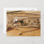 戦闘艦に搭載した27ポンド砲 ポストカード (正面/裏面)