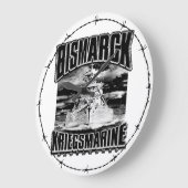 戦闘艦ビスマルク ラージ壁時計 (傾斜)