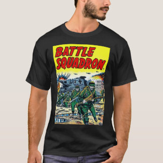 戦闘艦隊ヘリコプター戦争ヴィンテージ漫画 Tシャツ