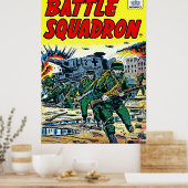 戦闘艦隊ヘリコプター戦争ヴィンテージ ポスター (キッチン)