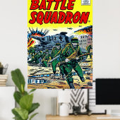 戦闘艦隊ヘリコプター戦争ヴィンテージ ポスター (ホームオフィス)