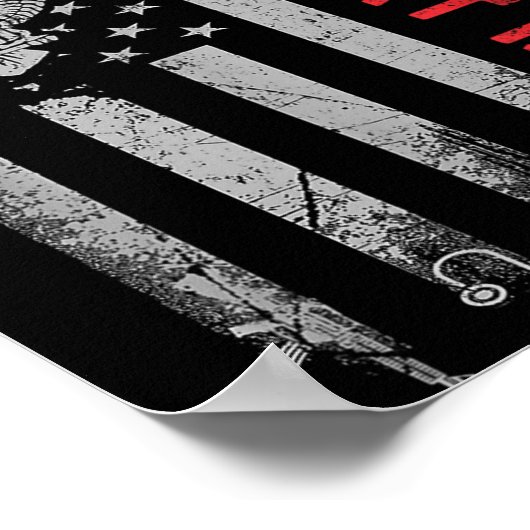 戦闘誇りを持ったフィールドメディア退役軍人兵士ギフトCom ポスター (角)