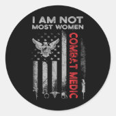 戦闘誇りを持ったフィールドメディア退役軍人兵士ギフトCom ラウンドシール (正面)