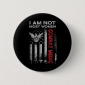 戦闘誇りを持ったフィールドメディア退役軍人兵士ギフトCom 缶バッジ (正面)