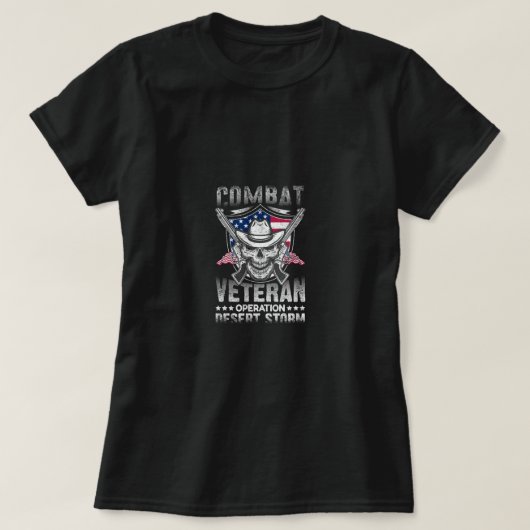 戦闘退役軍人作戦の砂嵐 Tシャツ (デザイン正面)