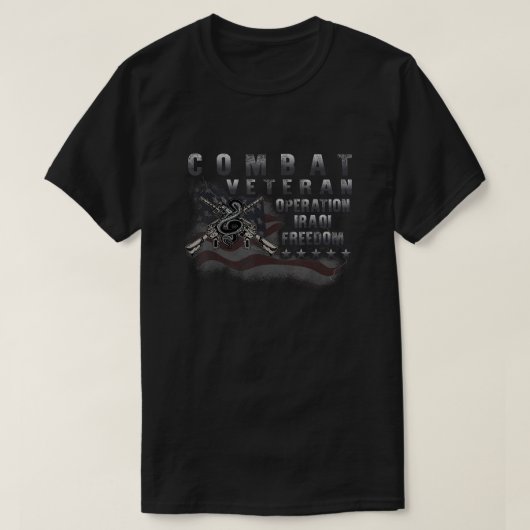 戦闘退役軍人作戦イラクの自由退役軍人ダ Tシャツ (デザイン正面)