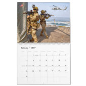 戦闘部隊 – 米国軍隊戦闘員 カレンダー (2月 2027)