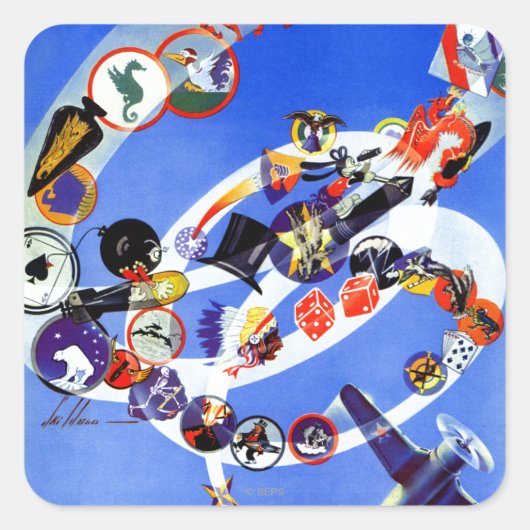 戦隊の記章 スクエアシール (正面)