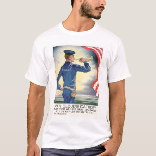 戦雲のギャザー! 加わって下さい海軍リーグ(US02185)に Tシャツ