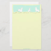 戯れるラマの文房具 便箋 (正面/裏面)