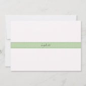 戯曲およびファンファーレの緑の招待状 招待状 (裏面)