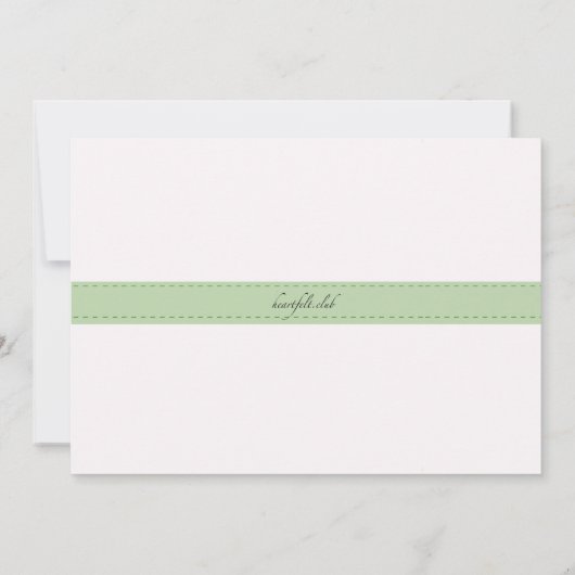 戯曲およびファンファーレの緑の招待状 招待状 (裏面)