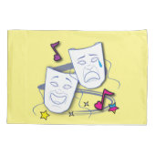 戯曲は喜劇および悲劇を覆います 枕カバー (裏面)