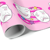 戯曲は喜劇の悲劇を覆います ラッピングペーパー (ロールコーナー)