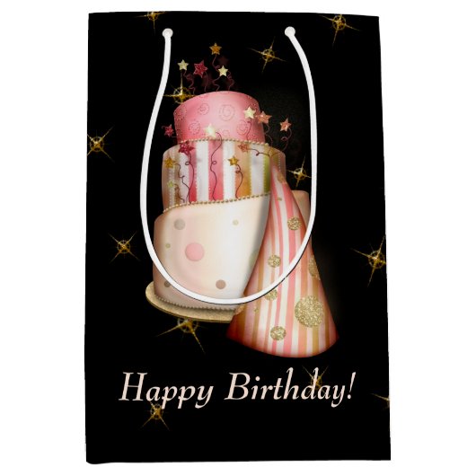 戯曲は誕生日のイメージを主演します ミディアムペーパーバッグ (正面)